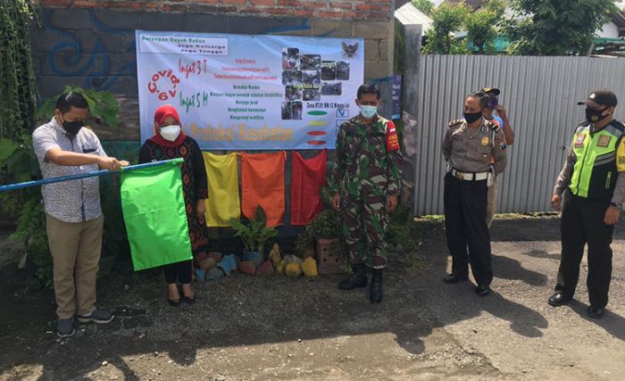 ​Kibarkan Bendera Zona, Ini Cara Kelurahan Burengan Kediri Pantau Perkembangan Kasus Covid-19