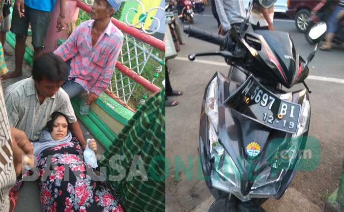 Becak Membawa Ibu dan Bayi yang Baru Dilahirkan Diseruduk Vario di Jalan Trunojoyo Pamekasan
