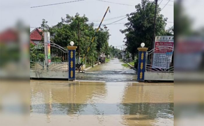 Sempat Surut, Banjir Kali Lamong Kembali Rendam Benjeng, Balongpanggang, dan Cerme