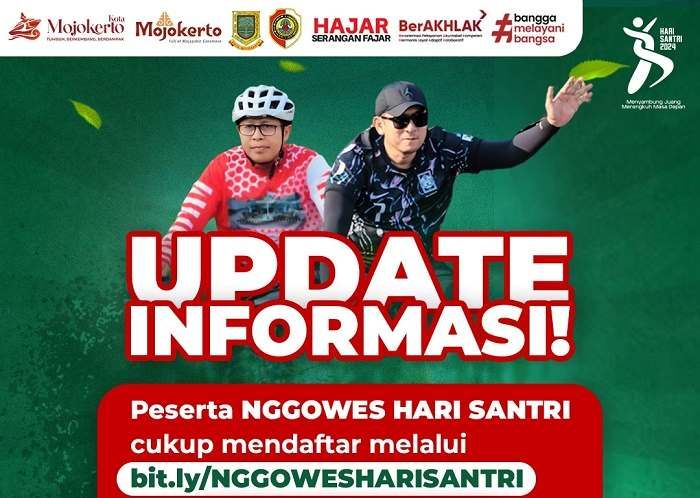 Gowes Hari Santri Kota Mojokerto, Gratis Berhadiah Umrah, Ribuan Peserta Siap Sepeda Sarungan Gowes Hari Santri Kota Mojokerto, Gratis Berhadiah Umrah, Ribuan Peserta Siap Sepeda Sarungan
