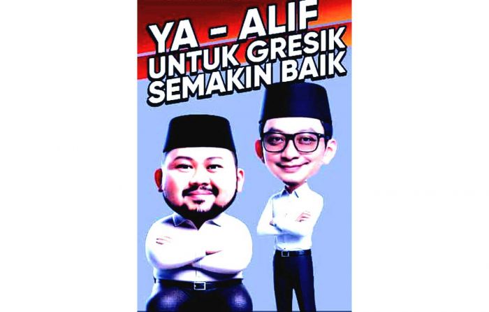 Beredar Karikatur Yani-Alif di Medsos, Peluang Duet di Pilkada Gresik Kian Menguat Beredar Karikatur Yani-Alif di Medsos, Peluang Duet di Pilkada Gresik Kian Menguat