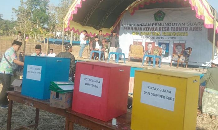 Abaikan SK Penundaan dari Bupati Pamekasan, P2K2 Tlonto Ares Tetap Gelar Pilkades Abaikan SK Penundaan dari Bupati Pamekasan, P2K2 Tlonto Ares Tetap Gelar Pilkades