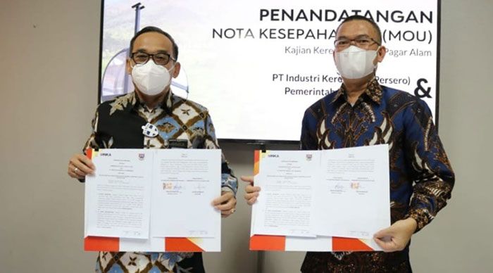 Teken MoU, INKA dan Pemkot Pagar Alam Garap Kereta Gantung Teken MoU, INKA dan Pemkot Pagar Alam Garap Kereta Gantung