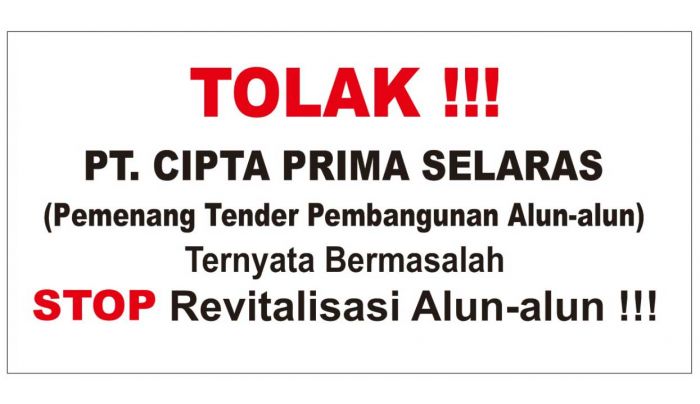 Makin Panas, Beredar Selebaran Ajakan Menolak Pemenang Lelang Revitalisasi Alun-Alun Gresik Makin Panas, Beredar Selebaran Ajakan Menolak Pemenang Lelang Revitalisasi Alun-Alun Gresik