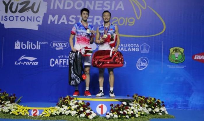 YUZU Indonesia Masters 2019, Zhang Nan/Ou Xuanyi Juara Ganda Putra YUZU Indonesia Masters 2019, Zhang Nan/Ou Xuanyi Juara Ganda Putra