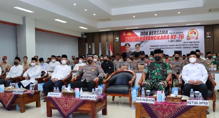 Peringati HUT ke-76, Polres Gresik Gelar Doa Bersama Lintas Agama