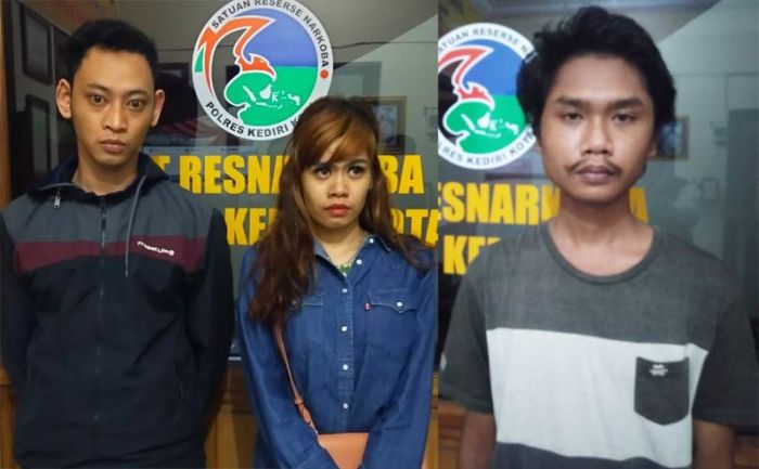 Konsumsi dan Edarkan Narkoba, Tiga Pemuda Kediri Diringkus Polisi