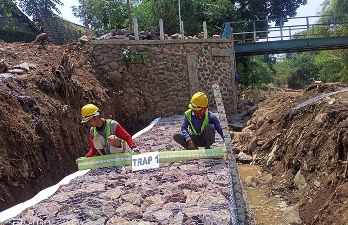 Sempat Terkendala Nonteknis, Pengerjaan Bronjong Pemkab Pasuruan di 5 Lokasi Kelar Tepat Waktu