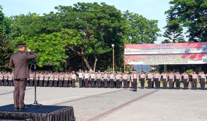 Kapolresta Sidoarjo Pimpin Upacara Hari Kesaktian Pancasila di Polresta Sidoarjo