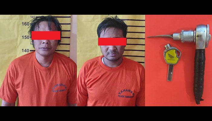 19 Kali Beraksi di Surabaya, Duo Pelaku Curanmor Asal Madura Dibekuk Polsek Tambaksari 19 Kali Beraksi di Surabaya, Duo Pelaku Curanmor Asal Madura Dibekuk Polsek Tambaksari