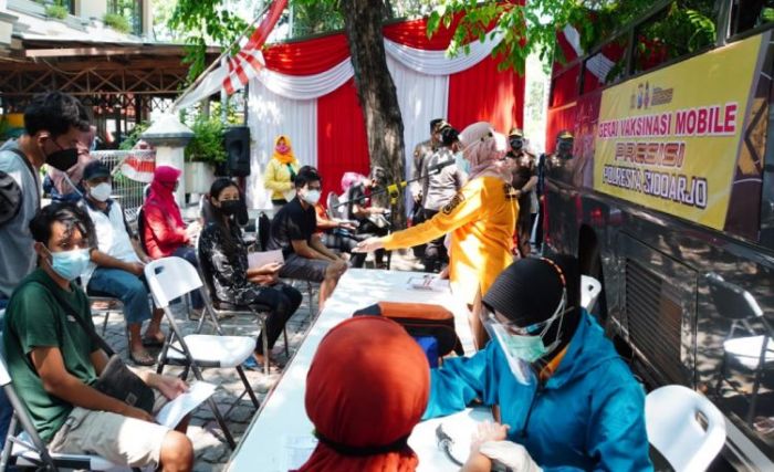 Percepat Herd Immunity, Polresta Sidoarjo Luncurkan Gerai Vaksinasi Mobile Presisi