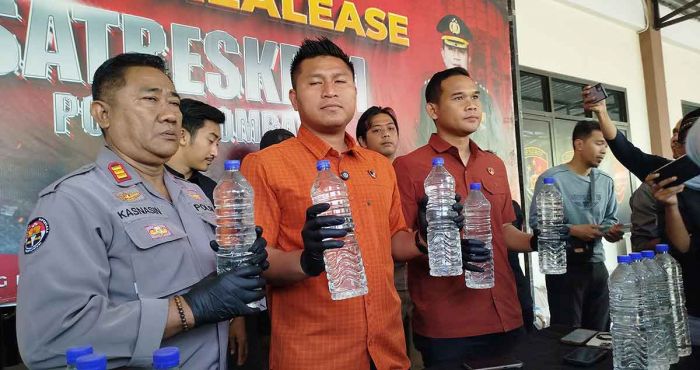 Polres Jombang Gagalkan Peredaran 115 Botol Arak Ilegal Asal Purwodadi