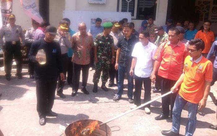 KPU Kabupaten Kediri Musnahkan Ribuan Sisa Surat Suara