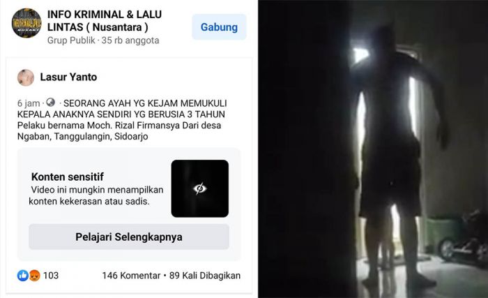 Video Penganiayaan Ayah Terhadap Anaknya Sendiri Gegerkan Sidoarjo, Pelaku Diduga Warga Ngaban Video Penganiayaan Ayah Terhadap Anaknya Sendiri Gegerkan Sidoarjo, Pelaku Diduga Warga Ngaban