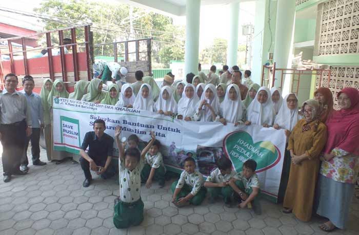 Peduli Rohingya, Yayasan Khadijah Bersama Muslimat NU Surabaya Sumbang 6 Ton Beras