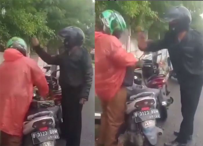 Pria Diduga Oknum Polisi, Pukul Kepala Driver Ojek Online di Jakarta