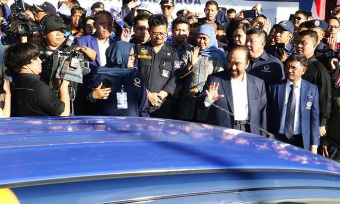 Gubernur Khofifah Tegaskan Jatim Jantungnya Indonesia, Surya Paloh Sepakat