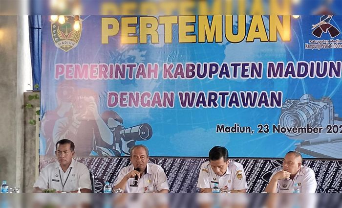 Difasilitasi Kominfo, Dinkes dan Dinsos Kabupaten Madiun Sampaikan Capaian Proja kepada Media