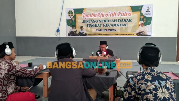 Cari Bibit Pembaca Al-Quran, Dindikbud Kabupaten Madiun Gelar Lomba Tartil dan Qiro’ah Tingkat SD