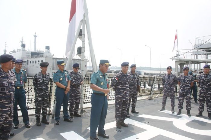 Kaskoarmada II Tinjau Kesiapan Latihan Kesiapsiagaan KRI