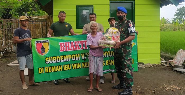 Subdenpom V/3-3 Banyuwangi Bakti Sosial Renovasi Rumah Janda Tua Tak Mampu Subdenpom V/3-3 Banyuwangi Bakti Sosial Renovasi Rumah Janda Tua Tak Mampu