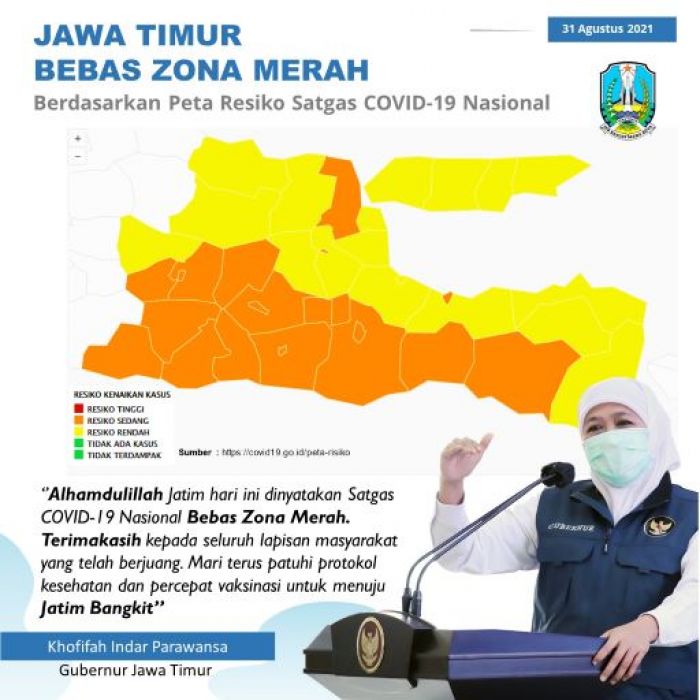 Alhamdulillah! Jawa Timur Bebas Zona Merah Alhamdulillah! Jawa Timur Bebas Zona Merah