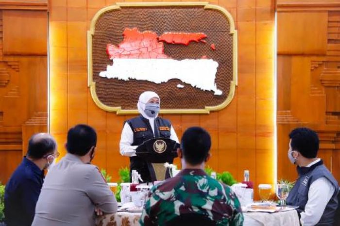 Konsolidasi dengan KSAD-Wakapolri, Gubernur Jatim Tekan Virus Corona-Percepat Pemulihan Ekonomi Konsolidasi dengan KSAD-Wakapolri, Gubernur Jatim Tekan Virus Corona-Percepat Pemulihan Ekonomi