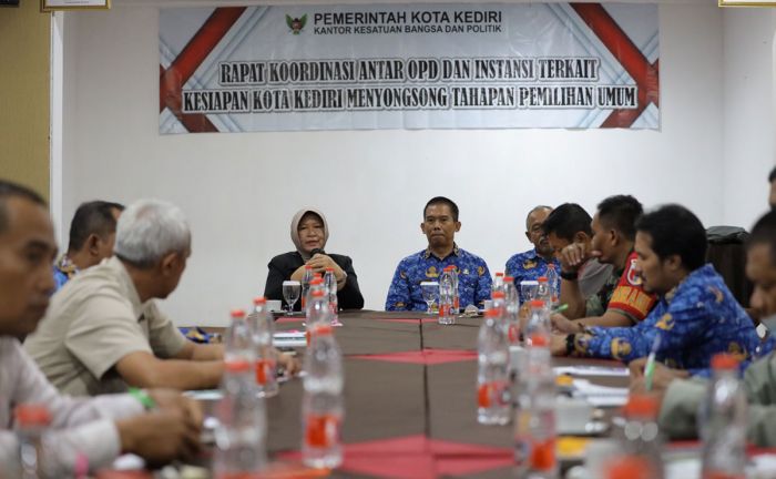 Songsong Tahapan Kampanye Pemilu, Pemkot Kediri Gelar Rakor antar OPD dan Instansi Songsong Tahapan Kampanye Pemilu, Pemkot Kediri Gelar Rakor antar OPD dan Instansi