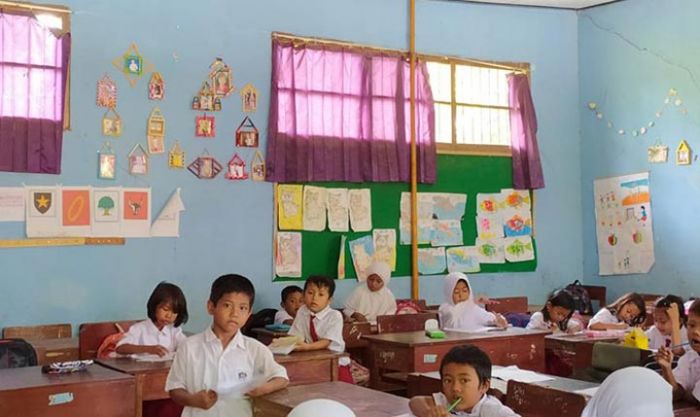 Hampir Ambruk, Kondisi Ruang Kelas di SDN Langkap 2 Jember Butuh Renovasi