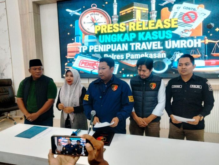 Polres Pamekasan Gelar Rilis Kasus Travel Umrah Diduga Jemaah hingga Rp10 Miliar
