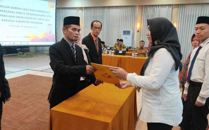 Resmi Dilantik, ini Pesan Ketua Bawaslu Kabupaten Pasuruan kepada 364 PKD