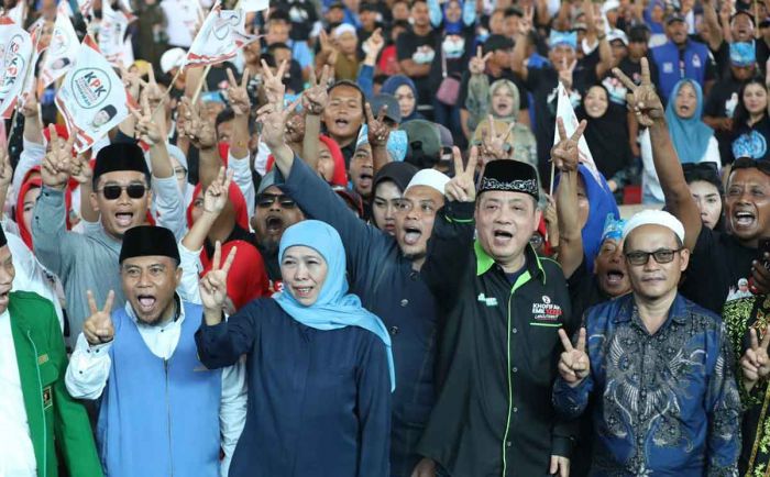 Di Banyuwangi, Khofifah Ucapkan Selamat untuk Prabowo dan Gibran Di Banyuwangi, Khofifah Ucapkan Selamat untuk Prabowo dan Gibran