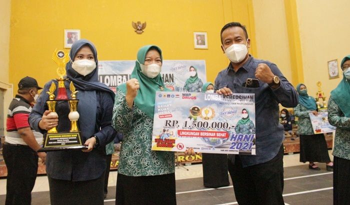 Peringati HANI 2021, Kelurahan Ngronggo Kota Kediri Lakukan Penjurian Lomba Kebersihan