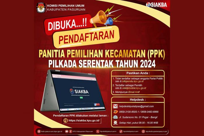 Jelang Pilkada 2024 Serentak, KPU Buka Pendaftaran Panitia Pemilihan Kecamatan Jelang Pilkada 2024 Serentak, KPU Buka Pendaftaran Panitia Pemilihan Kecamatan