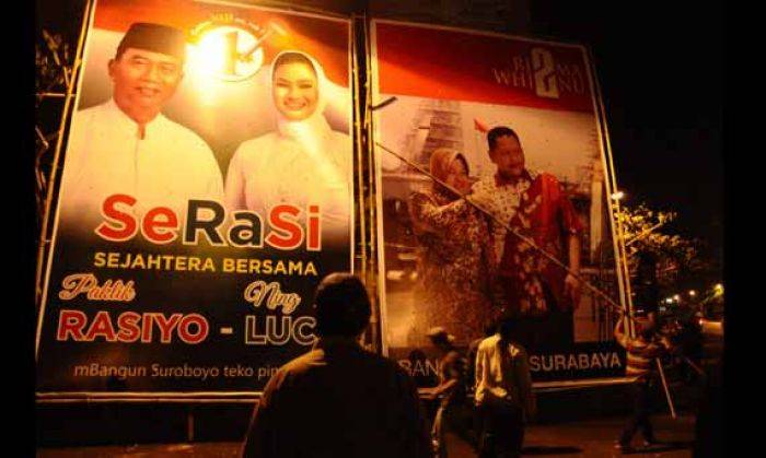Dikomunikasikan dengan Tim Paslon, KPU Surabaya Mulai Pasang APK