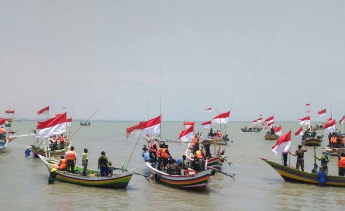 Tiba di Tuban, Kirab Satu Negeri GP Ansor Diarak Lewat Laut Menuju Jateng