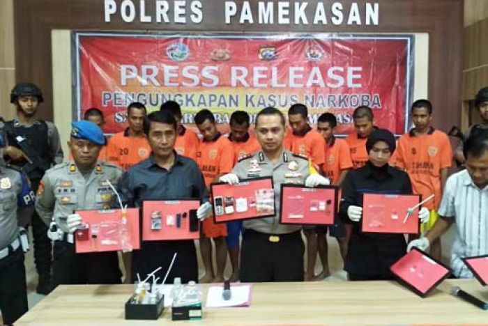 Polres Pamekasan Kembali Bekuk 11 Budak Narkoba