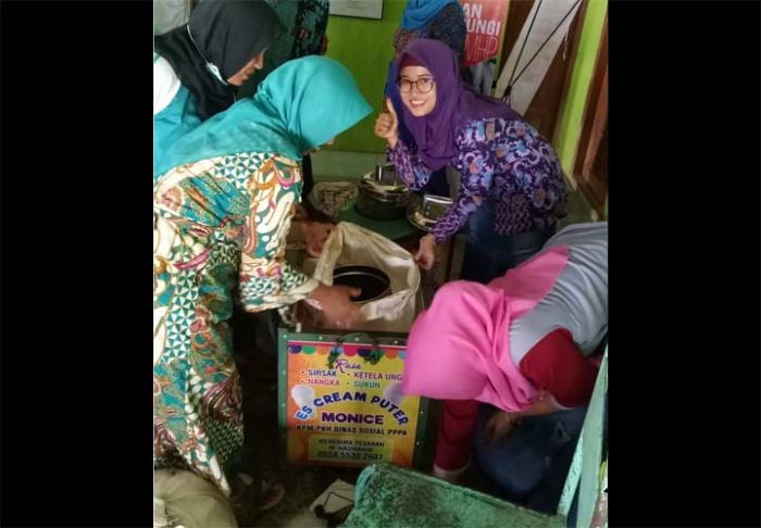 420 KPM PKH di Bancar Terima Pelatihan Pembuatan Es Krim