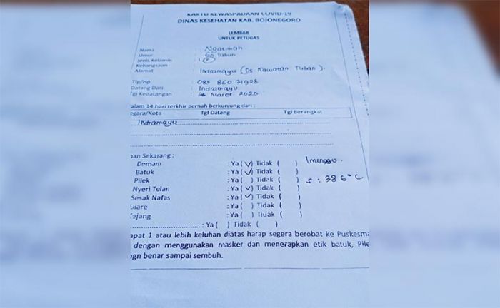 Pemkab Tuban: Ngatimah Penghuni Kos di Kawatan Tidak Terpapar Corona Pemkab Tuban: Ngatimah Penghuni Kos di Kawatan Tidak Terpapar Corona