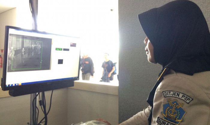 Pantau Virus Corona, KKP Kelas I Surabaya Terjunkan Alat Deteksi Suhu Tubuh Pantau Virus Corona, KKP Kelas I Surabaya Terjunkan Alat Deteksi Suhu Tubuh