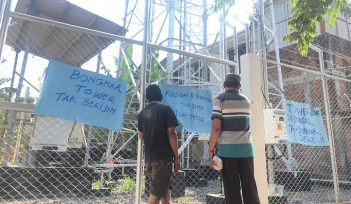 Warga Jumputrejo Sukodono Protes Tower Tak Berizin, Datangi Balai Desa