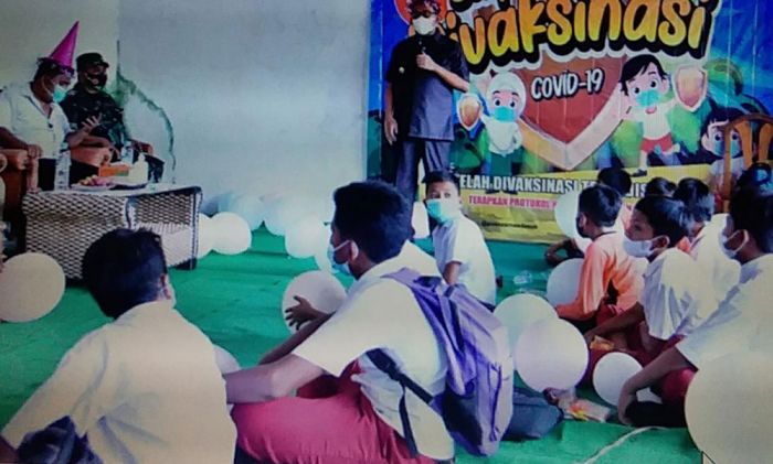 Unik, Puskesmas Dasuk Sumenep Gelar Vaksinasi Anak Berkonsep ala Ultah Unik, Puskesmas Dasuk Sumenep Gelar Vaksinasi Anak Berkonsep ala Ultah