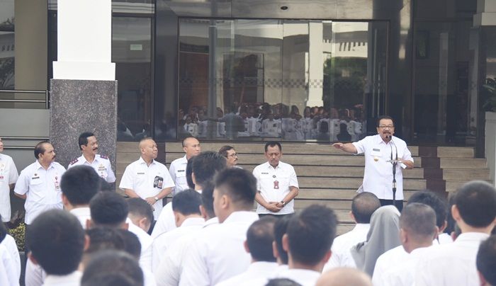 Pimpin Apel Pagi di Awal 2019, ​Pakde Karwo Minta ASN Jadi Agen Perubahan