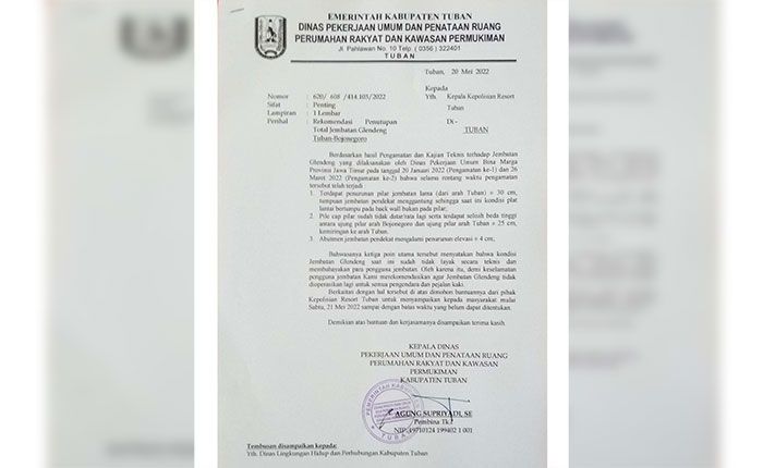 Jembatan Glendeng Tuban-Bojonegoro Kembali Ditutup Jembatan Glendeng Tuban-Bojonegoro Kembali Ditutup