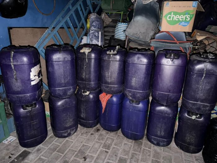 Polresta Sidoarjo Amankan 845 Liter Pertalite Diduga Ditimbun untuk Dijual Ilegal