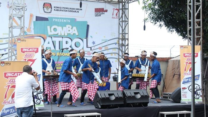 Tingkatkan Partisipasi Pemilih Pemula, KPU Sidoarjo Gelar Lomba Patrol