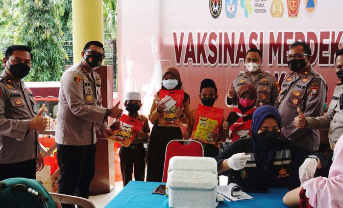 Polresta Sidoarjo Ikuti Zoom Meeting Vaksinasi Merdeka Serentak