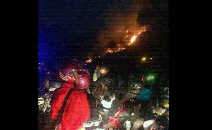 Kebakaran Gunung Lawu Merembet ke Pemukiman Warga Kebakaran Gunung Lawu Merembet ke Pemukiman Warga