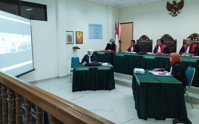 Terapkan Social Distancing, Kejari Trenggalek Gelar Sidang via Video Conference