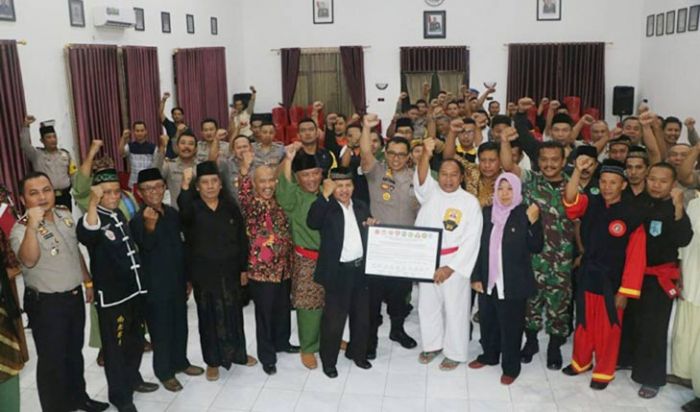 Jelang Pengesahan Warga Baru PSHT, Polres Kediri Kota Kumpulkan Pendekar Jelang Pengesahan Warga Baru PSHT, Polres Kediri Kota Kumpulkan Pendekar